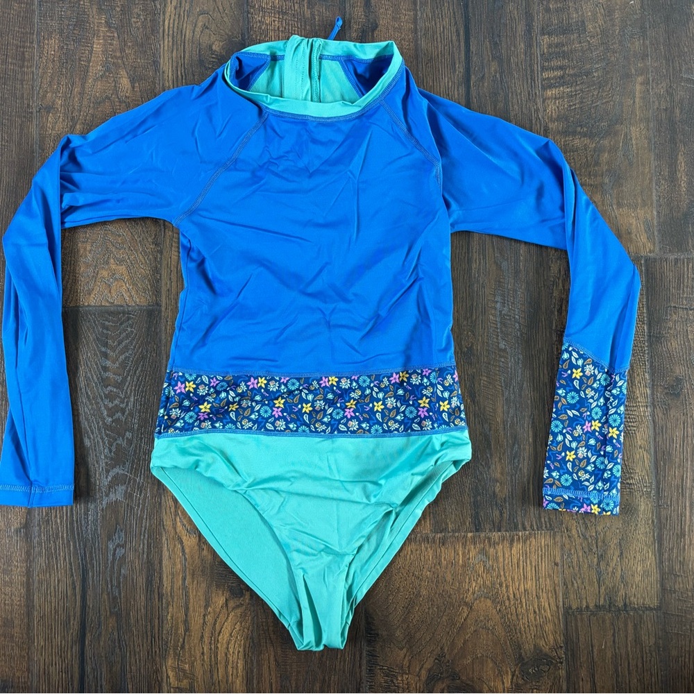 Patagonia Girls Long Sleeved Swimsuit size L 12